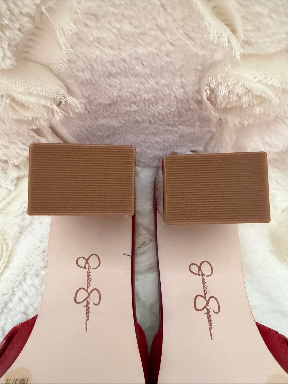 GORGEOUS ❤️🚨 Red Block Heel Sandals - Women's Stylish Jessica Simpson Heels - Picture 10 of 10